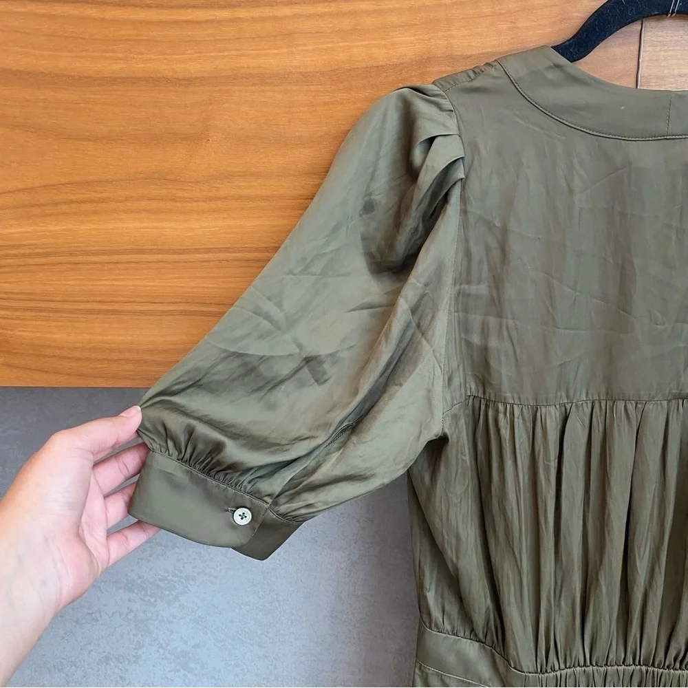 NWT Zadig & Voltaire - Ralia Asymmetric-Hem Satin‎ Midi Dress, Size XS